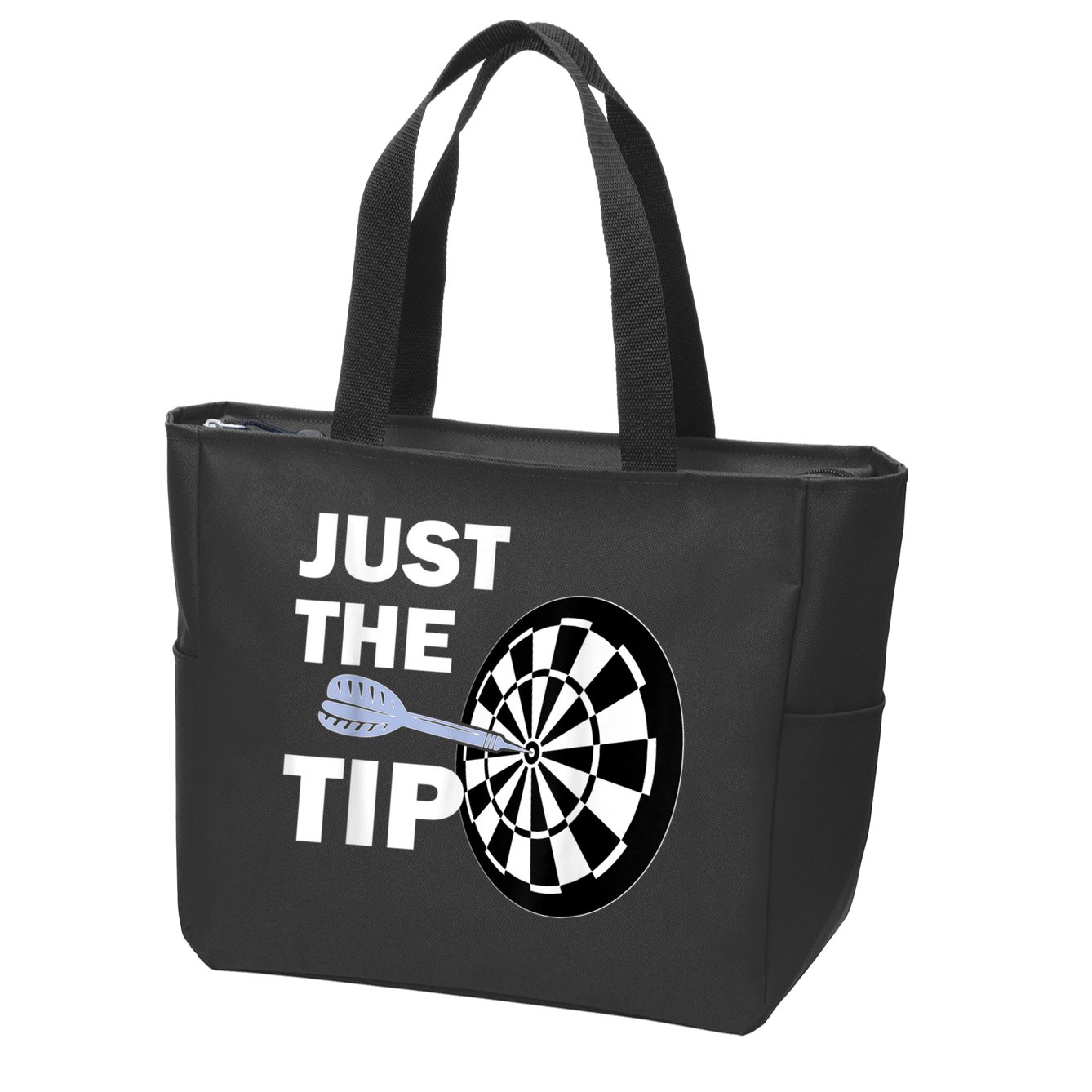 Just The Tip Please Darts Dart Player Team League Gift Zip Tote Bag