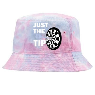 Just The Tip Please Darts Dart Player Team League Gift Tie-Dyed Bucket Hat