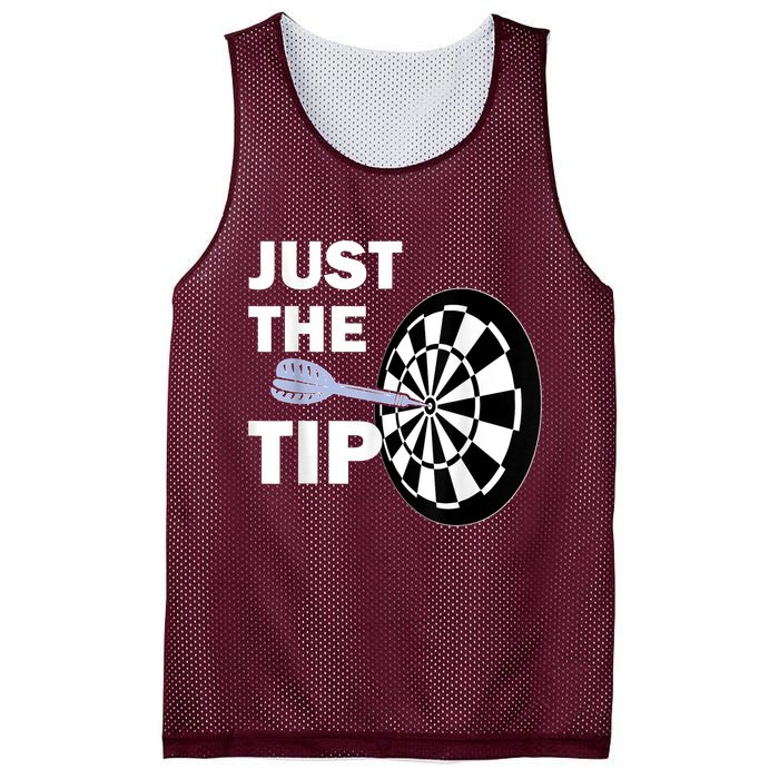 Just The Tip Please Darts Dart Player Team League Gift Mesh Reversible Basketball Jersey Tank