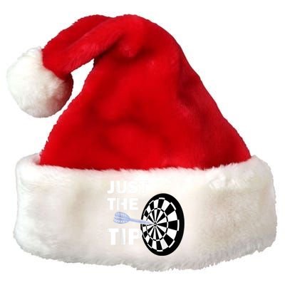 Just The Tip Please Darts Dart Player Team League Gift Premium Christmas Santa Hat