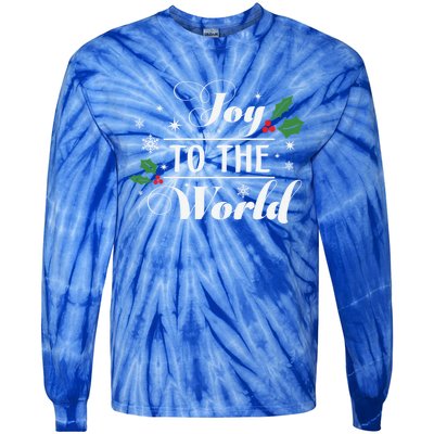 Joy To The World Snowflake Christmas Cool Gift Tie-Dye Long Sleeve Shirt