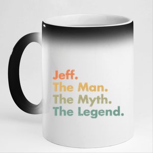 Jeff The The Myth The Legend Dad Grandpa Cool Gift 11oz Black Color Changing Mug