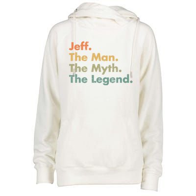 Jeff The The Myth The Legend Dad Grandpa Cool Gift Womens Funnel Neck Pullover Hood