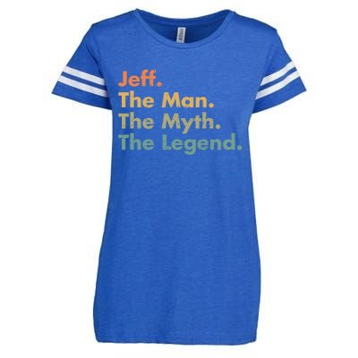 Jeff The The Myth The Legend Dad Grandpa Cool Gift Enza Ladies Jersey Football T-Shirt