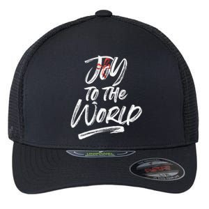 Joy To The World Holiday Design Gift Christmas Gift Flexfit Unipanel Trucker Cap