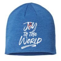 Joy To The World Holiday Design Gift Christmas Gift Sustainable Beanie