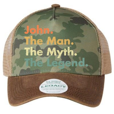 John The The Myth The Legend Dad Grandpa Gift Legacy Tie Dye Trucker Hat