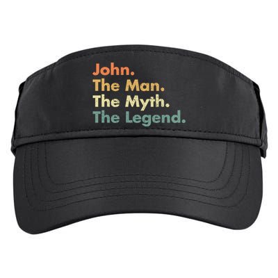 John The The Myth The Legend Dad Grandpa Gift Adult Drive Performance Visor