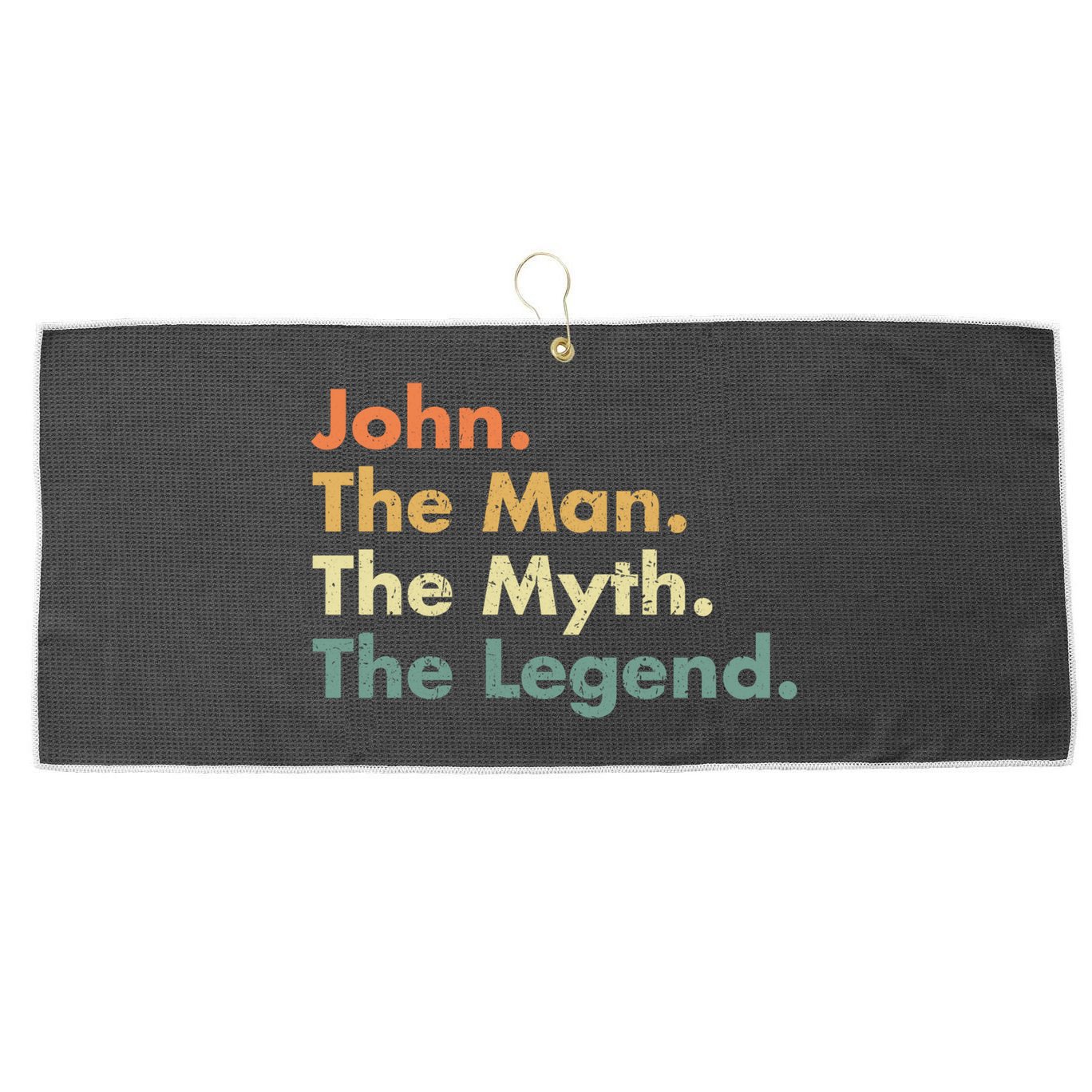 John The The Myth The Legend Dad Grandpa Gift Large Microfiber Waffle Golf Towel