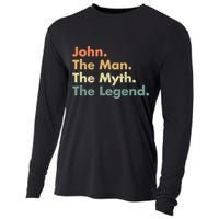 John The The Myth The Legend Dad Grandpa Gift Cooling Performance Long Sleeve Crew