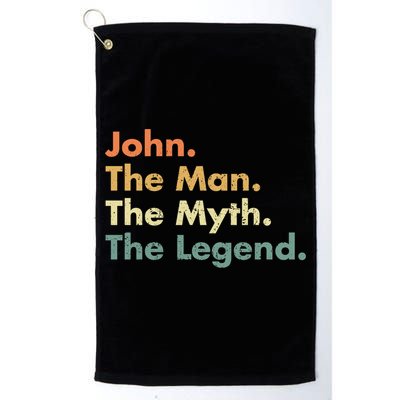 John The The Myth The Legend Dad Grandpa Gift Golf Towel