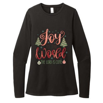 Joy To The World The Lord Is Come Christian Retro Christmas Religious Womens CVC Long Sleeve Shirt