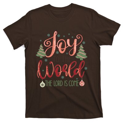 Joy To The World The Lord Is Come Christian Retro Christmas Religious T-Shirt