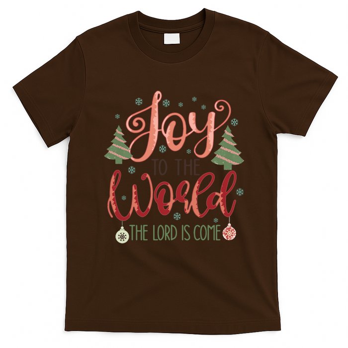 Joy To The World The Lord Is Come Christian Retro Christmas Religious T-Shirt