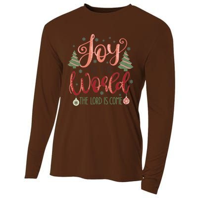 Joy To The World The Lord Is Come Christian Retro Christmas Religious Cooling Performance Long Sleeve Crew