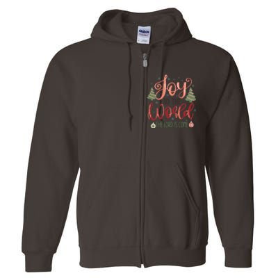 Joy To The World The Lord Is Come Christian Retro Christmas Religious Full Zip Hoodie