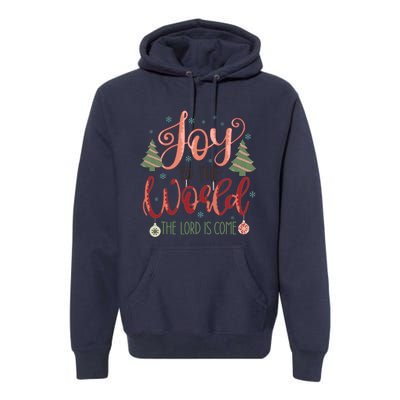 Joy To The World The Lord Is Come Christian Retro Christmas Religious Premium Hoodie