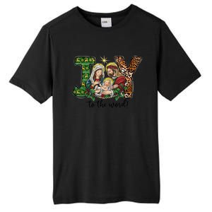 Joy To The World Christmas Christian Nativity Scene Pajamas Swea Tall Fusion ChromaSoft Performance T-Shirt