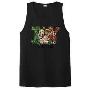 Joy To The World Christmas Christian Nativity Scene Pajamas Swea PosiCharge Competitor Tank