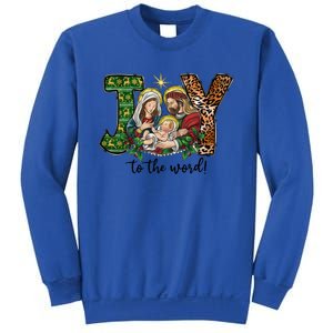 Joy To The World Christmas Christian Nativity Scene Pajamas Swea Sweatshirt