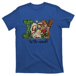 Joy To The World Christmas Christian Nativity Scene Pajamas Swea T-Shirt