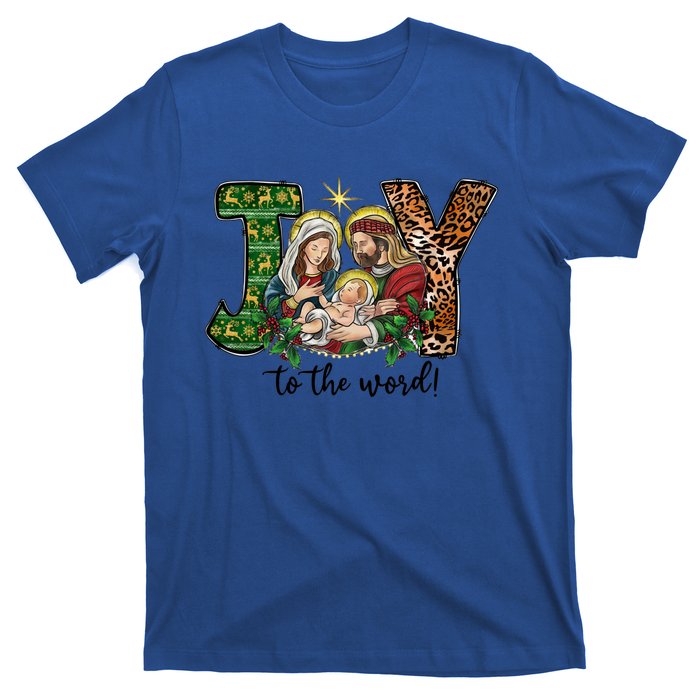 Joy To The World Christmas Christian Nativity Scene Pajamas Swea T-Shirt