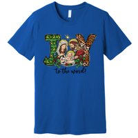 Joy To The World Christmas Christian Nativity Scene Pajamas Swea Premium T-Shirt