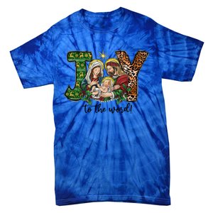 Joy To The World Christmas Christian Nativity Scene Pajamas Swea Tie-Dye T-Shirt