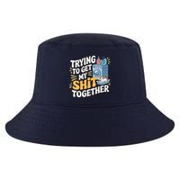 Just Trying To Get My Shit Together Funny Cat Meme Cool Comfort Performance Bucket Hat