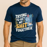 Just Trying To Get My Shit Together Funny Cat Meme Performance Shirt