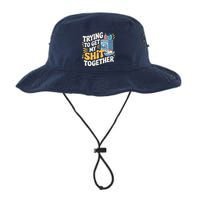 Just Trying To Get My Shit Together Funny Cat Meme Bucket Hat