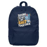 Just Trying To Get My Shit Together Funny Cat Meme 16 in Basic Backpack
