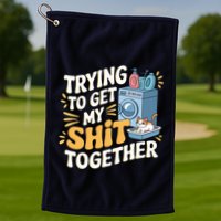 Just Trying To Get My Shit Together Funny Cat Meme Golf Towel