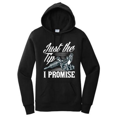 Just The Tip I Promise Funny Saying Tattoo Lover Women's Pullover Hoodie