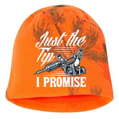 Just The Tip I Promise Funny Saying Tattoo Lover Kati - Camo Knit Beanie