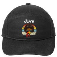 Jive Thanksgiving Turkey Day Funny Face Vintage Retro Style 7-Panel Snapback Hat