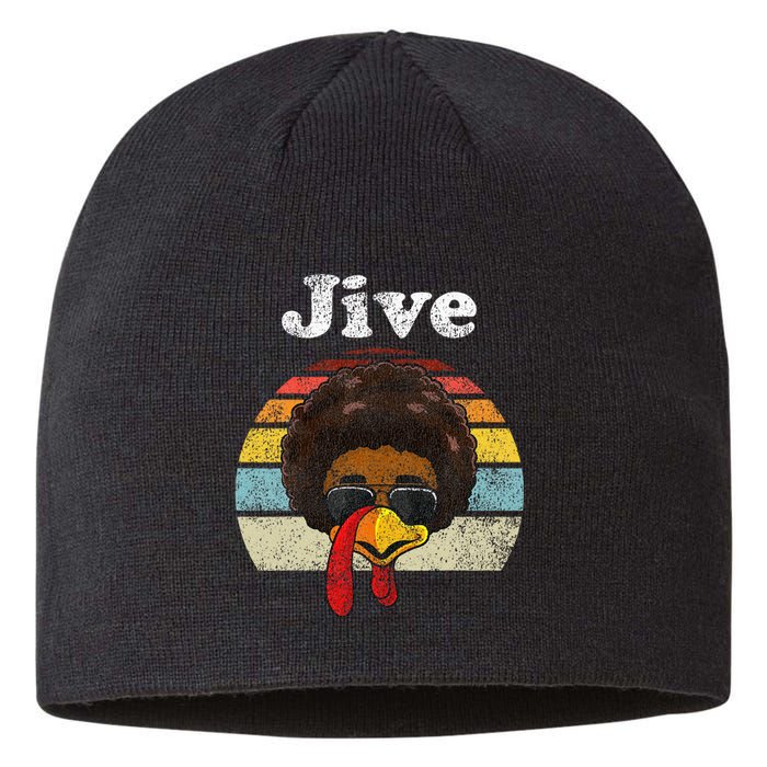 Jive Thanksgiving Turkey Day Funny Face Vintage Retro Style Sustainable Beanie