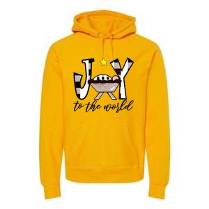 Joy To The World Baby Jesus In The Manger Christmas Design Premium Hoodie