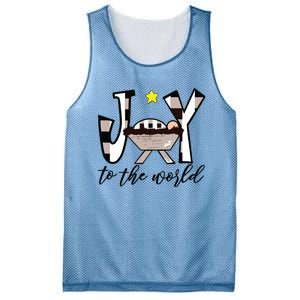 Joy To The World Baby Jesus In The Manger Christmas Design Mesh Reversible Basketball Jersey Tank