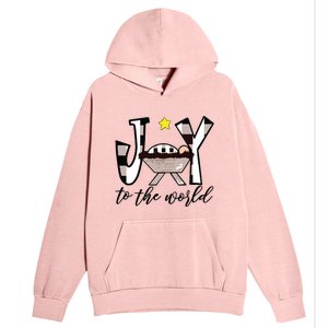 Joy To The World Baby Jesus In The Manger Christmas Design Urban Pullover Hoodie