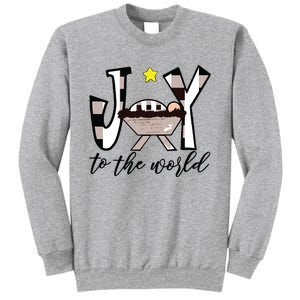 Joy To The World Baby Jesus In The Manger Christmas Design Sweatshirt