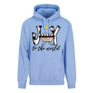 Joy To The World Baby Jesus In The Manger Christmas Design Unisex Surf Hoodie