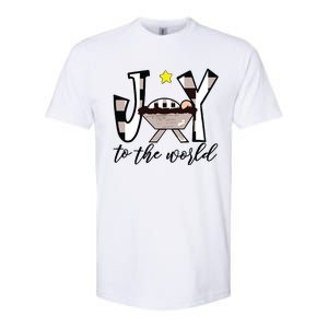 Joy To The World Baby Jesus In The Manger Christmas Design Softstyle CVC T-Shirt