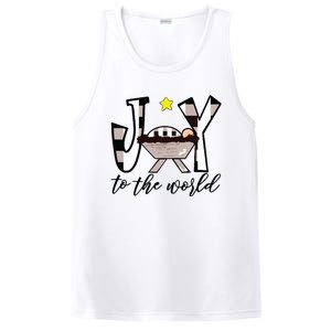 Joy To The World Baby Jesus In The Manger Christmas Design PosiCharge Competitor Tank