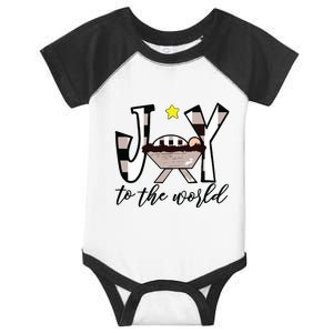 Joy To The World Baby Jesus In The Manger Christmas Design Infant Baby Jersey Bodysuit