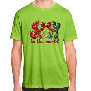 Joy To The World Nativity Scene Christmas Adult ChromaSoft Performance T-Shirt