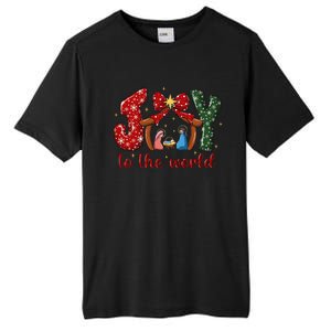 Joy To The World Nativity Scene Christmas Tall Fusion ChromaSoft Performance T-Shirt