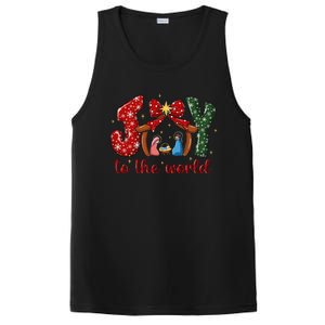 Joy To The World Nativity Scene Christmas PosiCharge Competitor Tank