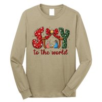 Joy To The World Nativity Scene Christmas Long Sleeve Shirt