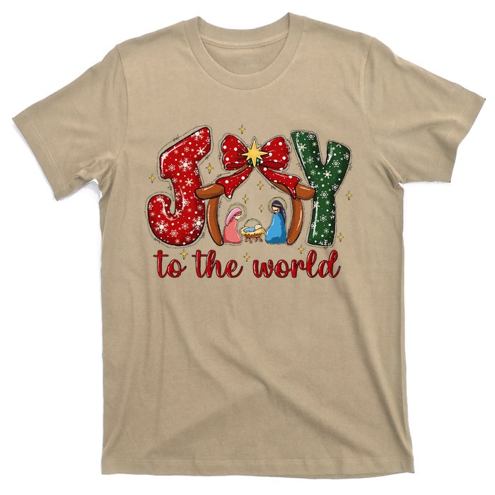 Joy To The World Nativity Scene Christmas T-Shirt